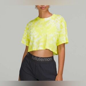 LULULEMON All Yours Cropped Tie Dye Tee EUC